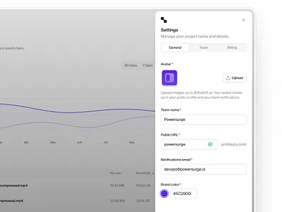 General settings — Untitled UI form modal product design settings slideout ui design user interface