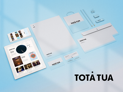 Tota Tua Visual Identity business card envelope graphic design logo stationery website