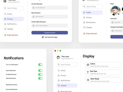 Daily UI 007 - Settings Page app dailyui design ui ux web