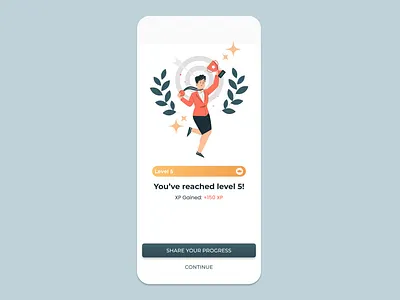 Daily UI Challenge #010 - Social Share achievement screen app app design dailyui dailyui10 reward share design social design social share ui