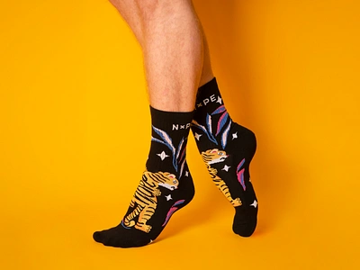 The Ultimate Sock Design artwork brand branding design graphic design illustration illustrations sock socks tiger