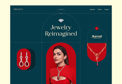 Jewelry Landing Page Design branding graphic design ui