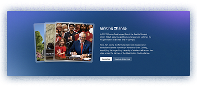 Igniting Change - Washington Youth Alliance blue branding component design gradients images landing purple section text block ui