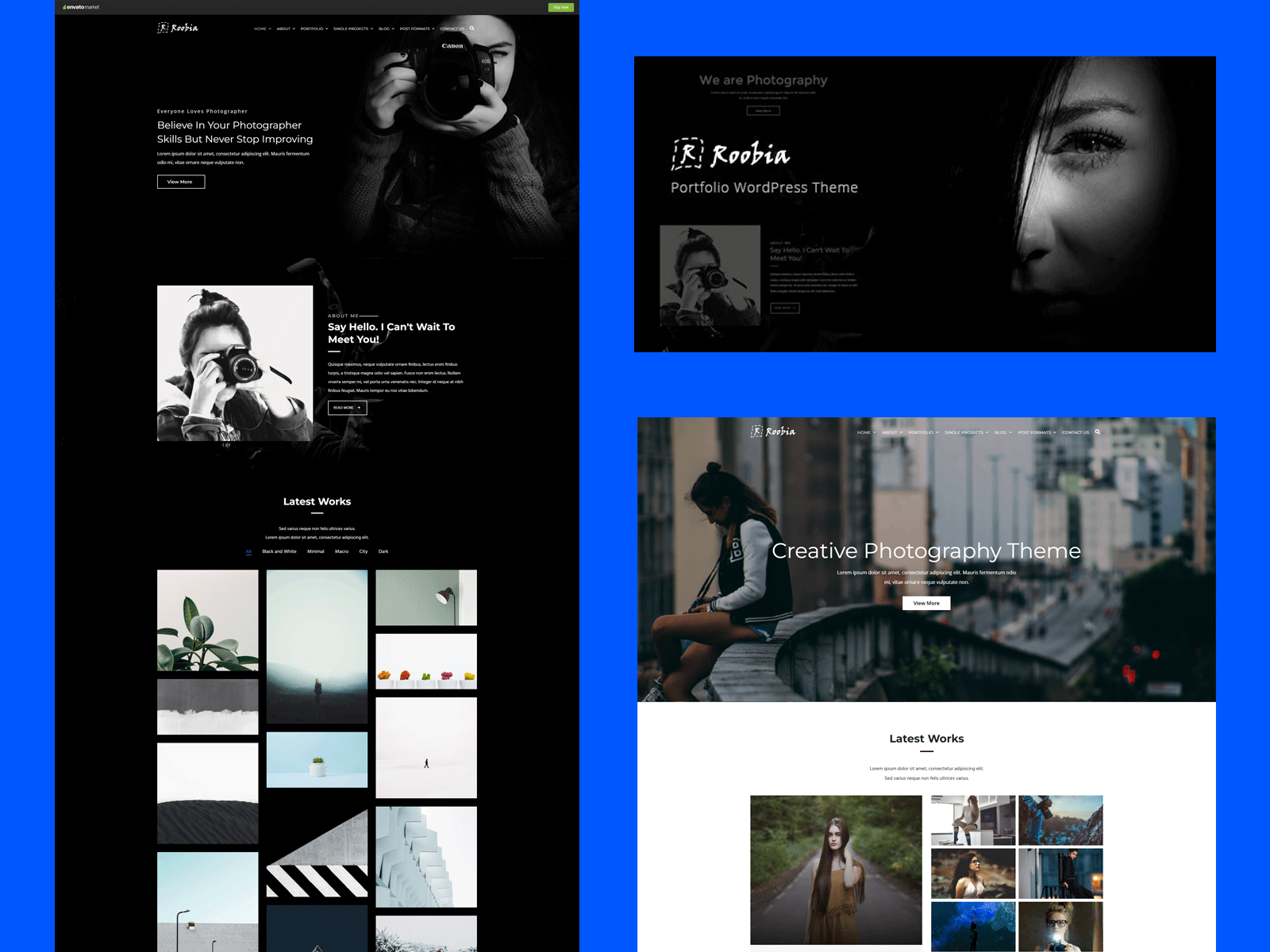 🎨 Showcase Your Creativity with Roobia! ✨ creativedesign digitalcreatives portfoliowebsite roobiatheme showcaseyourwork webdesign wordpressthemes