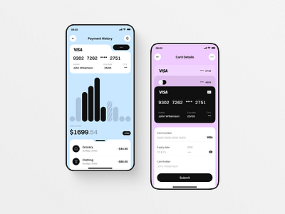 Financial app app chart financial app mobile app ui