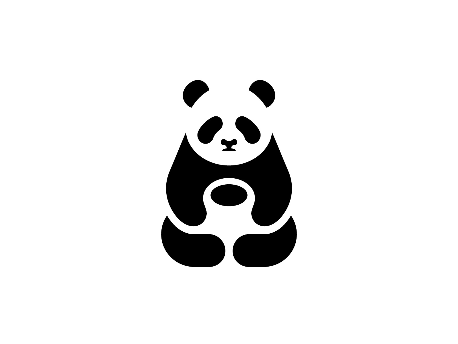Minimalist Panda Logo branding design graphic design icon illustration logo typography ui ux vector