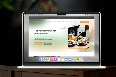 A Taste of Elegance: Greenroom Restaurant Website UI Design figma design figma design website figma landing page figma website figma website design igma web design ui ux design ui website design website design website mockup website redesign website ui design website ui ux