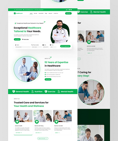 Healthcare website design design doctors healthcare ui ux