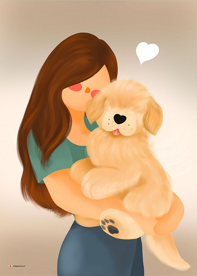 Forever my puppy dog dog graphic illustration