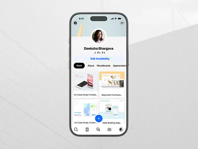 Daily UI # 006 | User Profile behance blue clean functional graphic design grey minimal profile page ui