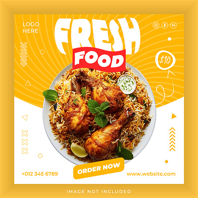 Fresh Food Social Media Graphic Design social media creatives