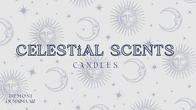 Celestial Scents Candles brand identity branding business candles design graphic design graphic designer logo typography ui vector visual branding