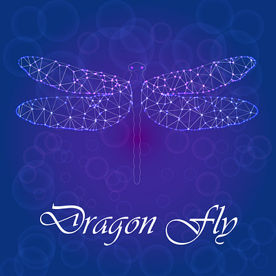 Glittering DragonFly Vector Design elegant vector design