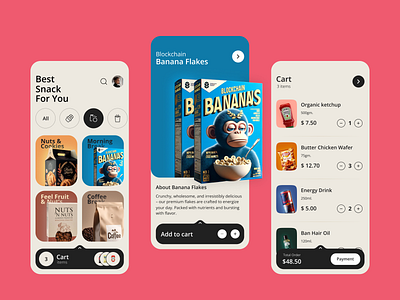 Grocery App - Add To Cart | App Design app design app development figma grocery app mobile app design ordering app photoshop shopping app uiux design