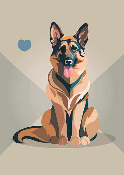 German shepherd german shepherd illustration vector vectorart