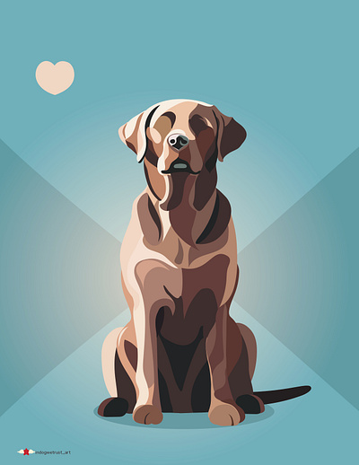 Labrador choco illustration labrador vector vectorart