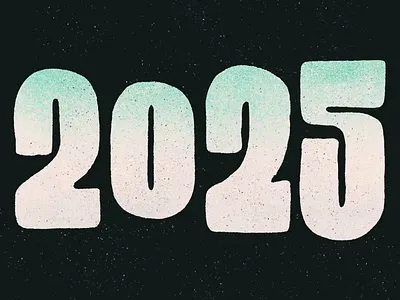 Happy New Year 2025 2025 animation design hand lettering illustration lettering texture thattypeguy type design typography