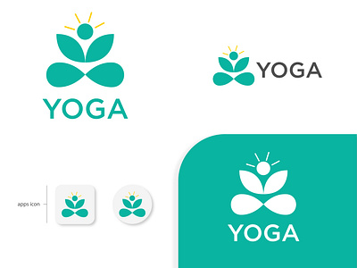 Yoga Minimal Logo Design branding business logo care company logo design fitness goya graphic design health icon iconic lifestyle logo logo design logo inspire minimal vector yoga logo