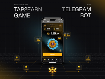 Tap2earn Crypto Game app design branding crypto design crypto game graphic design landing page landing page design tap2earn telegram bot ui uiux ux web web design website website design