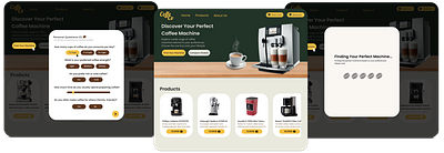 Responsive UI Design for Coffee Machine Sales coffe design machine ui ux