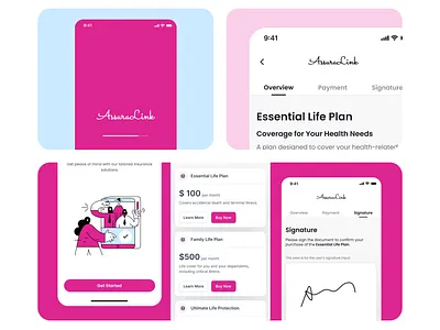 Mobile Application for an Insurance Company appdevelopment branding cleandesign designinspiration digitalexperience graphic design healthinsurance insuranceapp insurancesolutions interactivedesign lifeinsurance logo mobileappdesign ui uiuxdesign