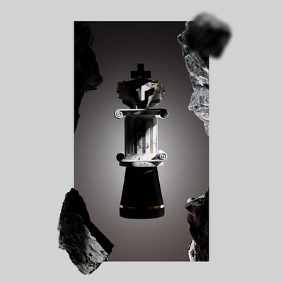 King marble chess piece 3d animation branding chess design graphic design illustration inspiration motion graphics print