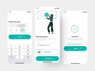 OTP verification UI design. android branding design ios logo otp verification splash design ui ui design ux verification screen