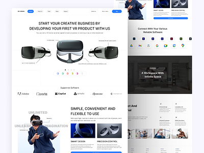 GO-VISION - VR Landing Page landing page ui uiux ux vr webdesign website