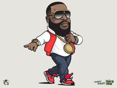 Rick Ross character design design graphics illustration rick ross t shirt design tee design vector vector design