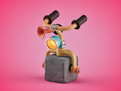 Riding 3d c4d character cinema4d illustration render