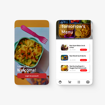 🍱✨ Introducing e-Catering App! ✨🍱 app design catering app figma design food app design healthy food organic food ui design ux design