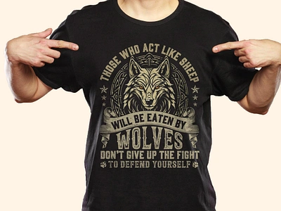 Wolf T-shirts Design for POD Business best tshirts business logo custom tshirts design design graphic design illustrator logo mockup design modern t shirts photoshop print design rimon 32 simple tshirts usa style vector vintage t shirts wolf tshirts wolves