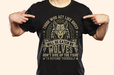 Wolf T-shirts Design for POD Business best tshirts business logo custom tshirts design design graphic design illustrator logo mockup design modern t shirts photoshop print design rimon 32 simple tshirts usa style vector vintage t shirts wolf tshirts wolves