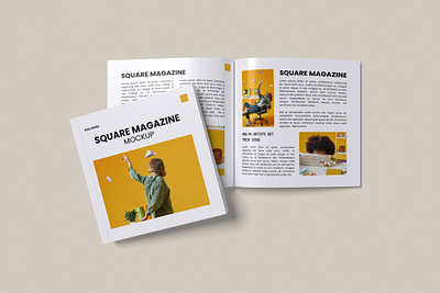 Square Magazine Mockup Bundle Set - Rielismee print