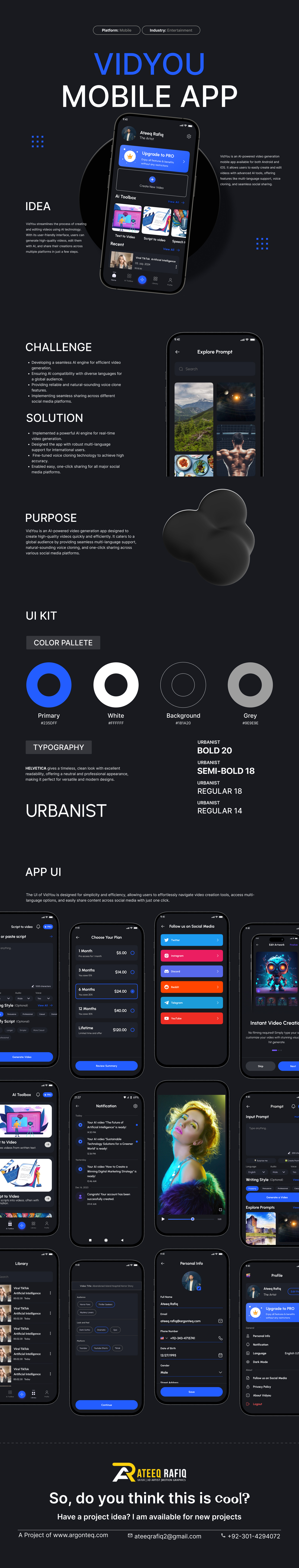 Ai Based Video Generator App ai app ai art generator app design design figma graphic design ui ux video generator ui web design