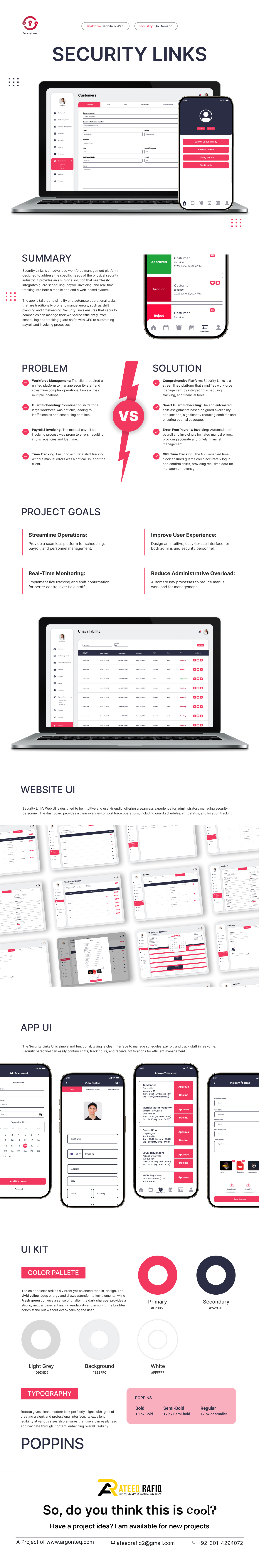 Security Link Mobile & Web App Design app design figma mobile app design ui ux web design