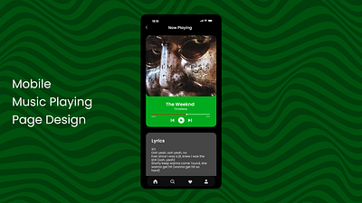 Mobile Music Playing Page Design design redesign shot ui ux