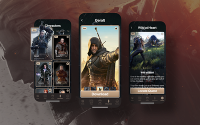 The Witcher Game Companion App ui