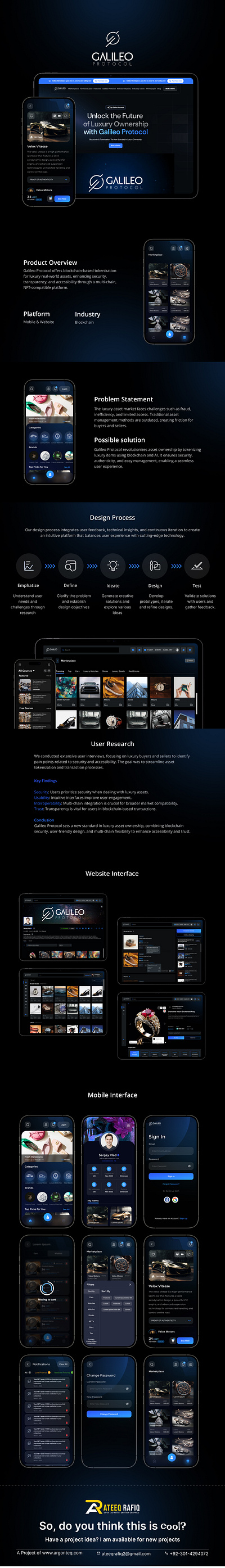 Galileo Protocol | Blockchain Based Web & Mobile App app design blockchain app figma graphic design nft ui ux web design