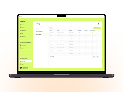 Tailsense - Settings account authorization button checkbox crm dashboard dashboard design design figma minimal notification password product design settings settings page sidebar ui ux web design website