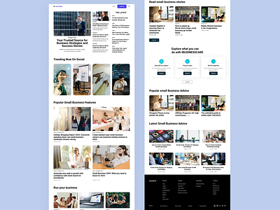 Website of a Business Blog blog branding business businessblog ecommerce figma illustrator landingpage newspaper ui uiux ux webdesign website