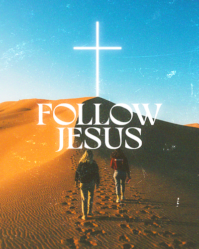 Follow Jesus / Sigue a Jesús | Christian Poster christian