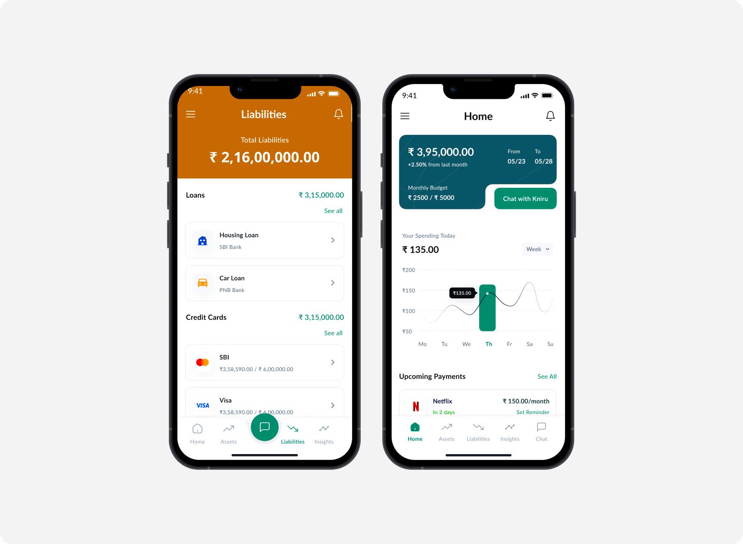 Kniru dashboarddesign datavisualization financeapp fintechui linear minimaldesign ui ux uxdesign dashboarddesign