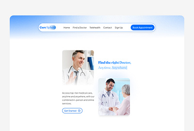 CareSphere - Health-tech landing page clean ui design health health landing page health provider health tech healthcare healthtech landing page medical medical website primary care product designer ui uiux ux design