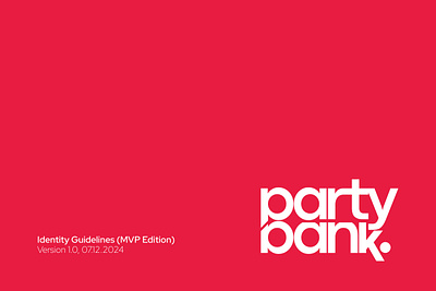 Party Bank Identity Guidelines brand identity graphic design logo design visual identity