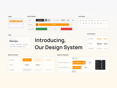 Citrust | Design System branding component design system homepage landing page online shop product design reusable component ui ui design uiux ux ux design web commerce website