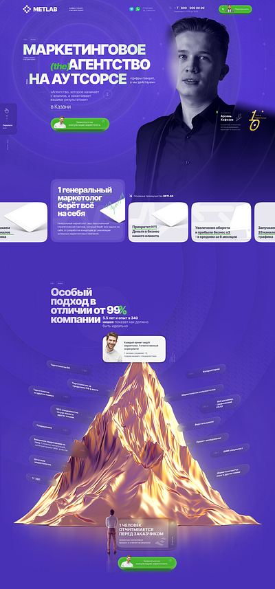 Web site design: Landing Page for Agency Metlab landingpage