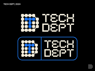 Tech Dept full logo alien branding buttons computer keys custom type dept futurism grid it lego logo logo design logotype symbol synth tech technology type typography wordmark