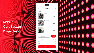 Mobile Cart System Page Design design figma shot ui ux