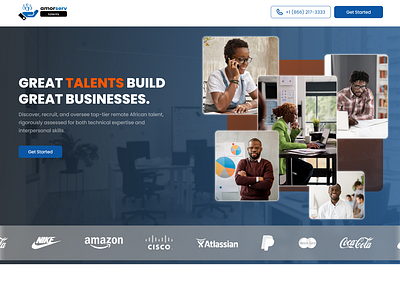 IT Talent Recruitment Agency Landing Page Hero Section ui